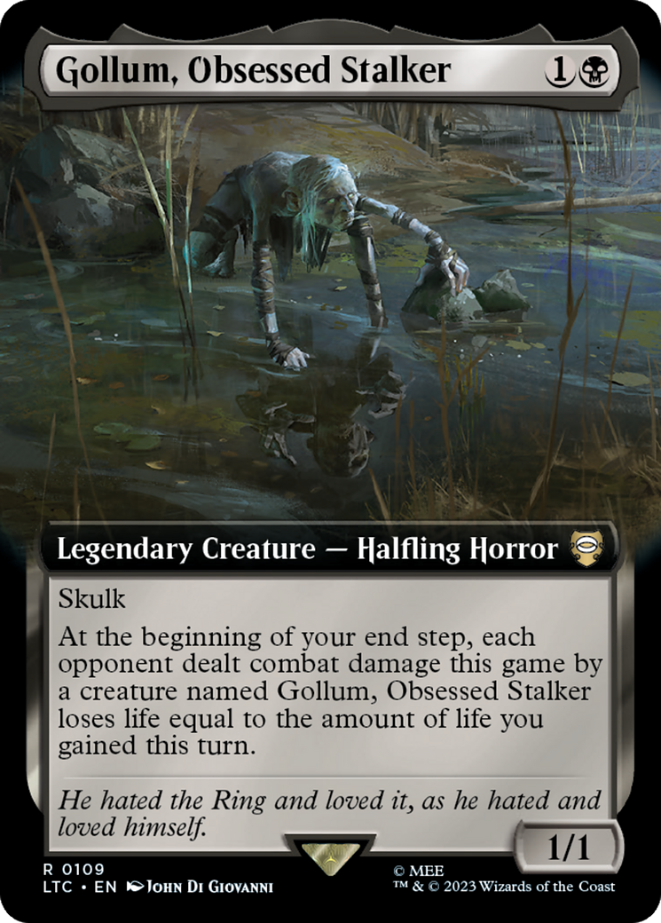 Gollum, Obsessed Stalker (Extended Art) [The Lord of the Rings: Tales of Middle-Earth Commander] | Gaming Infinity