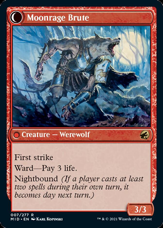 Brutal Cathar // Moonrage Brute [Innistrad: Midnight Hunt] | Gaming Infinity