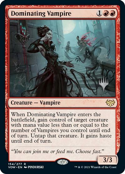 Dominating Vampire (Promo Pack) [Innistrad: Crimson Vow Promos] | Gaming Infinity