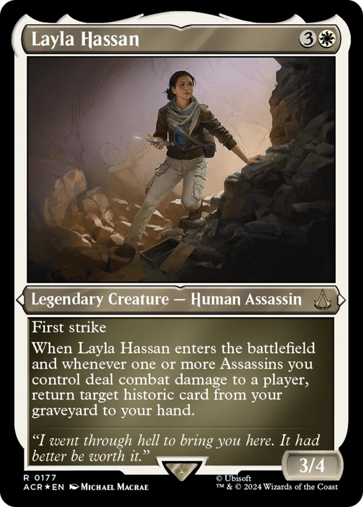 Layla Hassan (Foil Etched) [Assassin's Creed] | Gaming Infinity