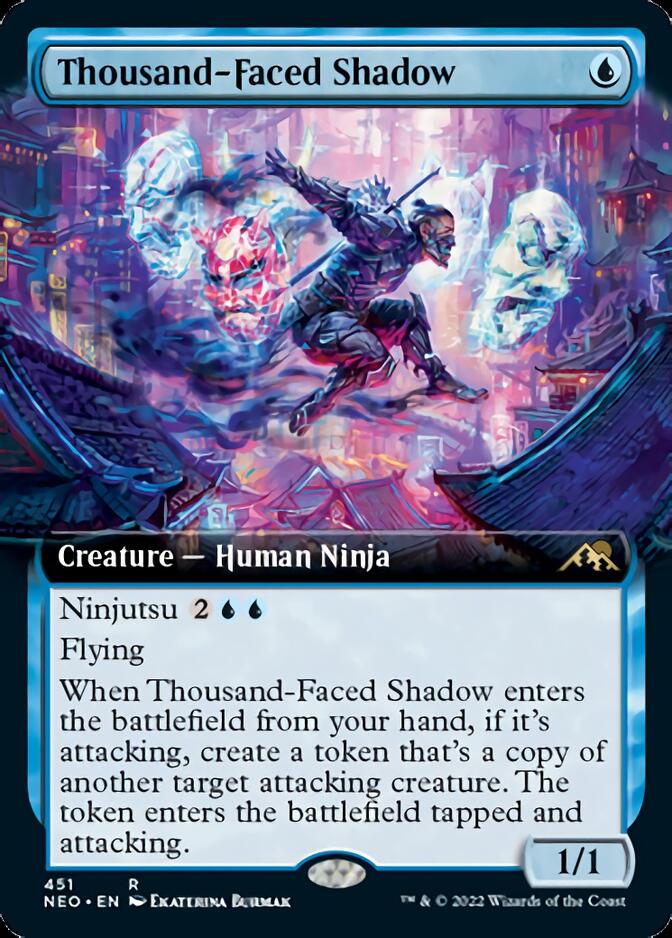 Thousand-Faced Shadow (Extended Art) [Kamigawa: Neon Dynasty] | Gaming Infinity