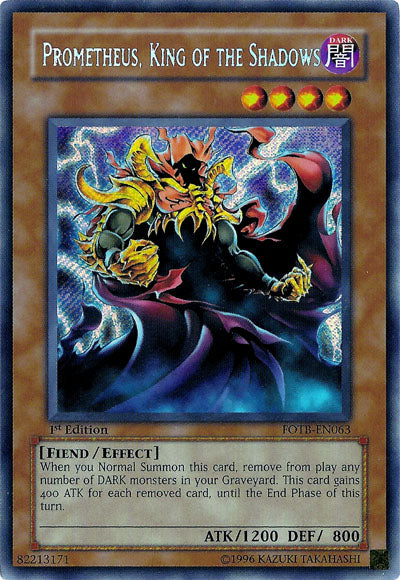 Prometheus, King of the Shadows [FOTB-EN063] Secret Rare | Gaming Infinity