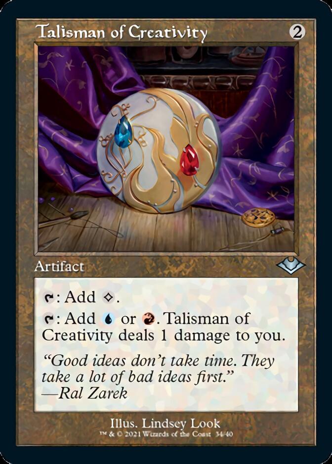 Talisman of Creativity (Retro Foil Etched) [Modern Horizons] | Gaming Infinity