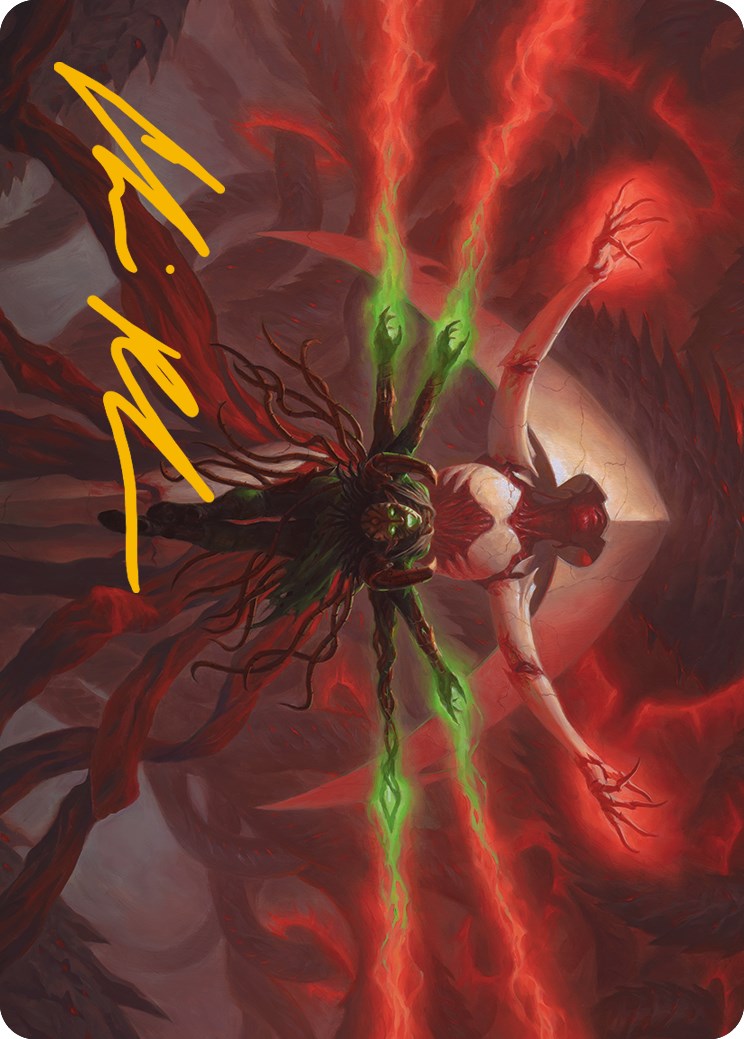 All Will Be One Art Card (Gold-Stamped Signature) [Phyrexia: All Will Be One Art Series] | Gaming Infinity