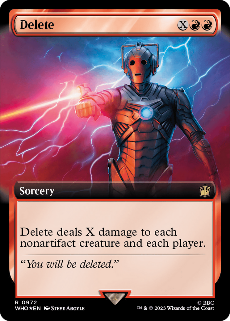 Delete (Extended Art) (Surge Foil) [Doctor Who] | Gaming Infinity