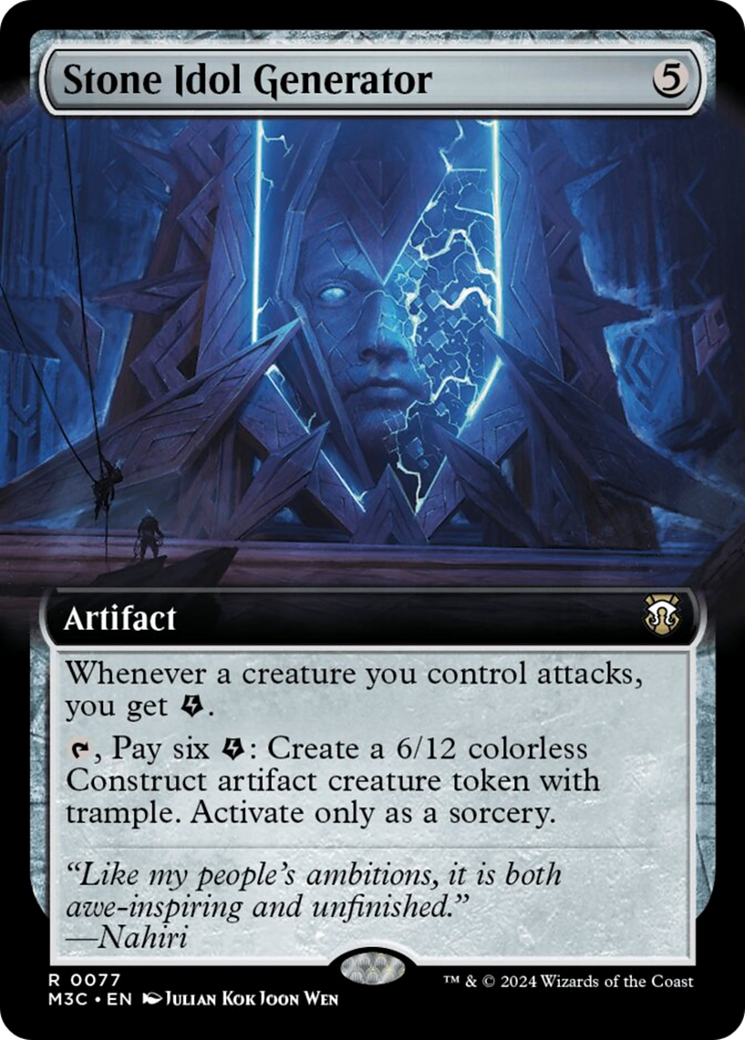 Stone Idol Generator (Extended Art) (Ripple Foil) [Modern Horizons 3 Commander] | Gaming Infinity