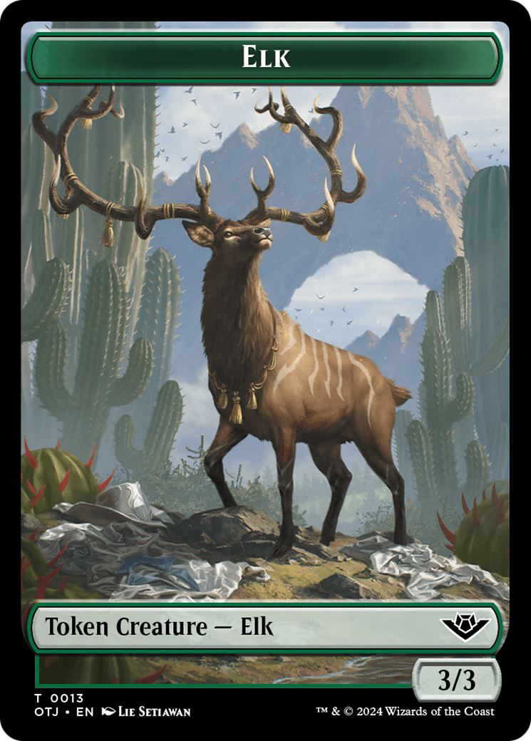 Elk // Plot Double-Sided Token [Outlaws of Thunder Junction Tokens] | Gaming Infinity