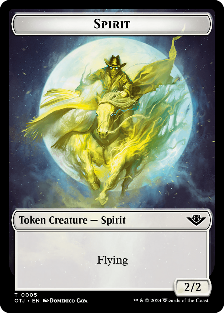 Spirit Token [Outlaws of Thunder Junction Tokens] | Gaming Infinity