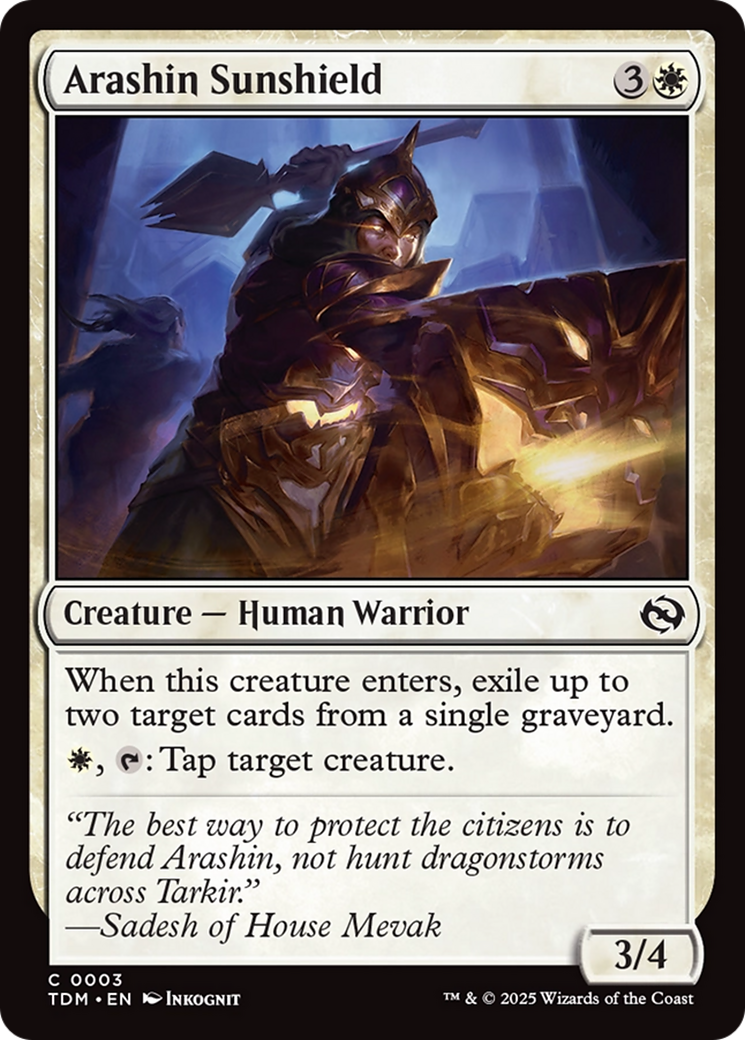Arashin Sunshield [Tarkir: Dragonstorm] | Gaming Infinity