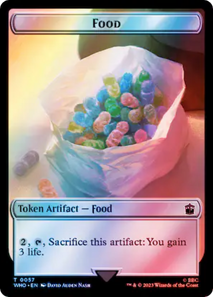 Dalek // Food (0057) Double-Sided Token (Surge Foil) [Doctor Who Tokens] | Gaming Infinity