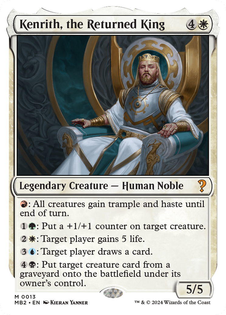 Kenrith, the Returned King (White Border) [Mystery Booster 2] | Gaming Infinity