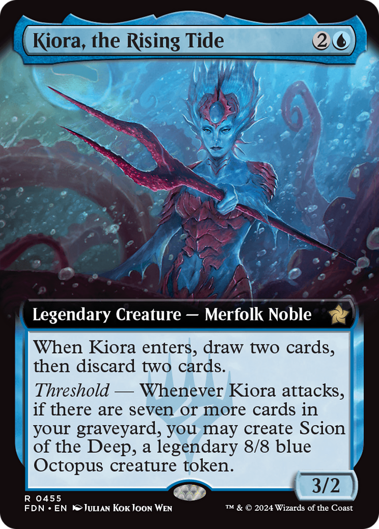 Kiora, the Rising Tide (Extended Art) [Foundations] | Gaming Infinity