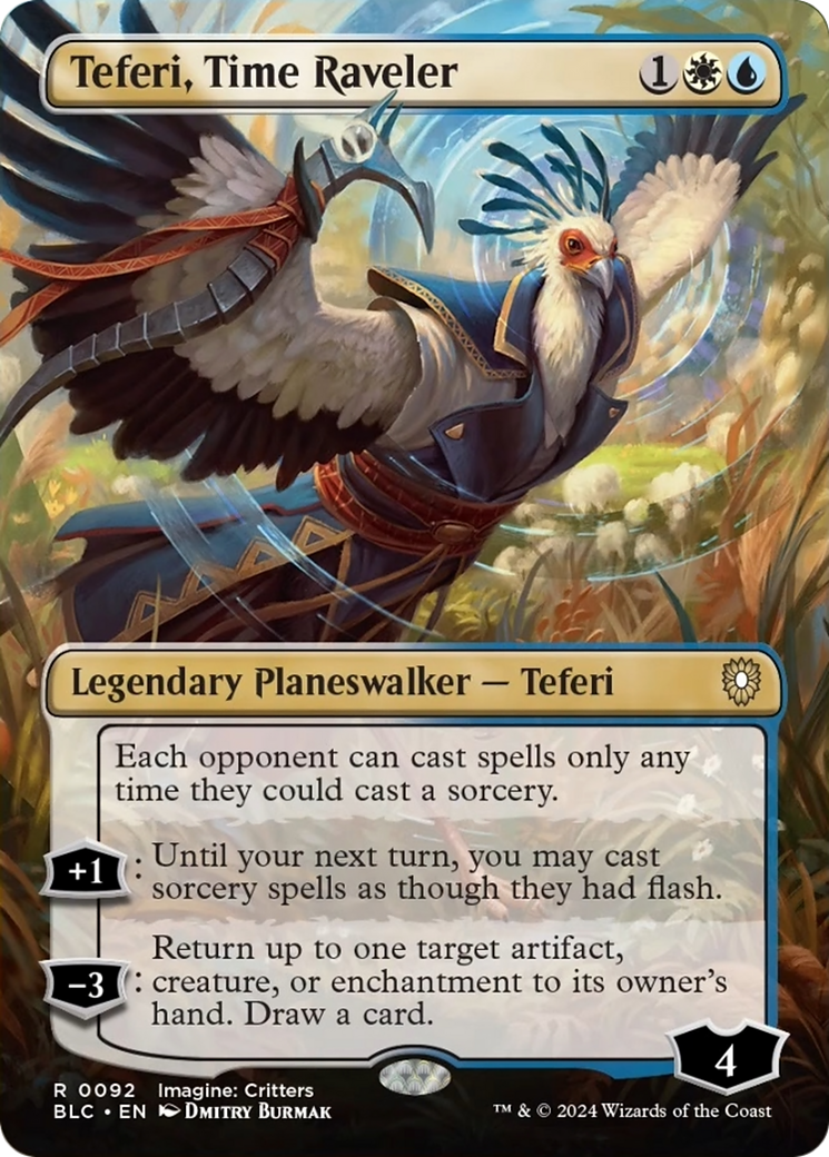 Teferi, Time Raveler (Borderless) [Bloomburrow Commander] | Gaming Infinity