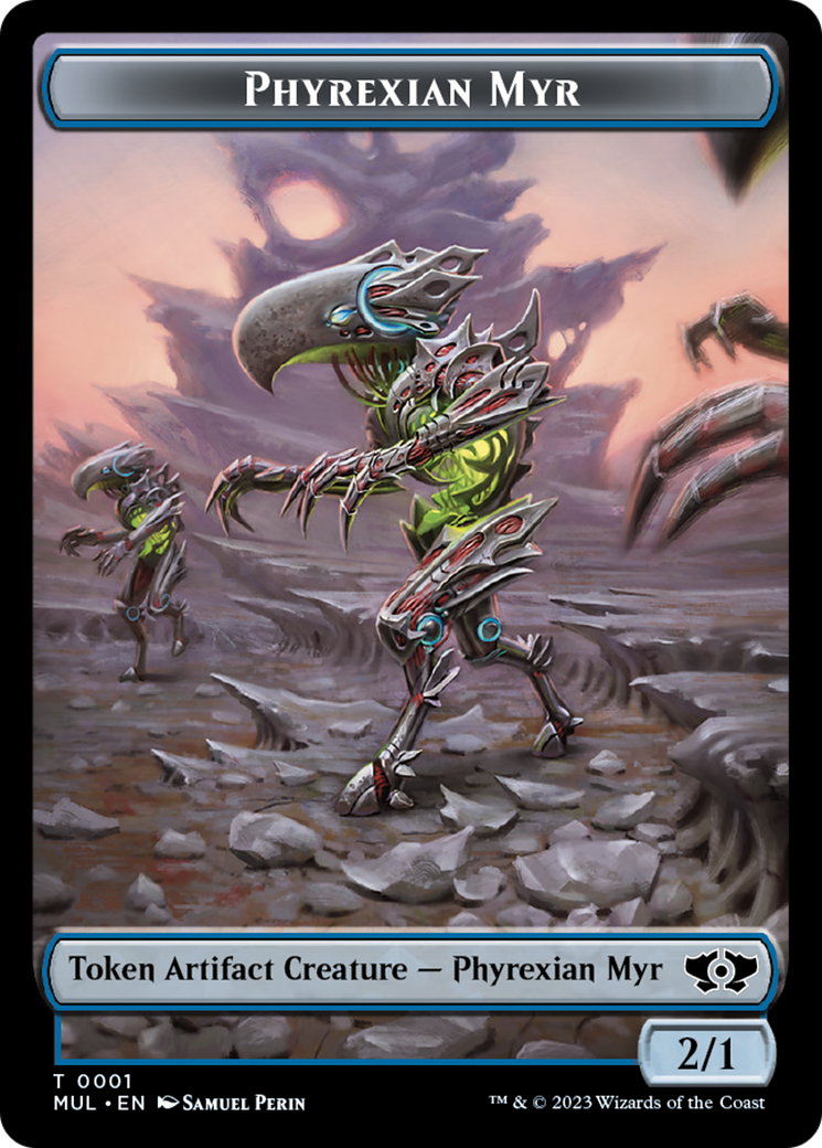 Phyrexian Myr // Knight Double-Sided Token [March of the Machine Tokens] | Gaming Infinity