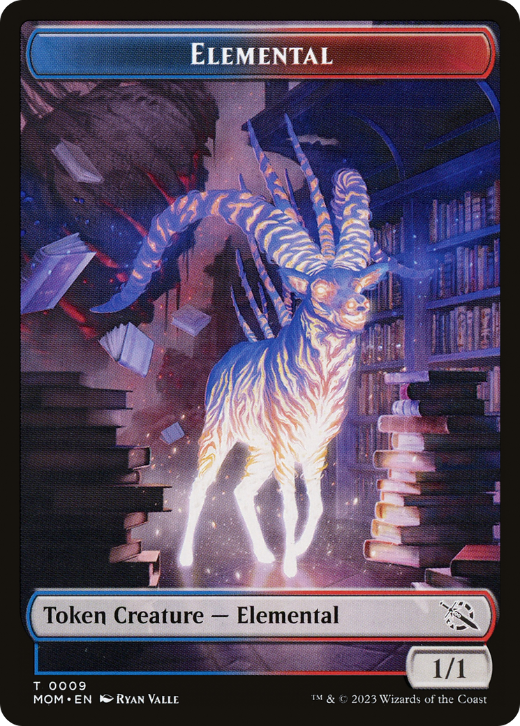 Elemental (09) // Dinosaur Double-Sided Token [March of the Machine Tokens] | Gaming Infinity