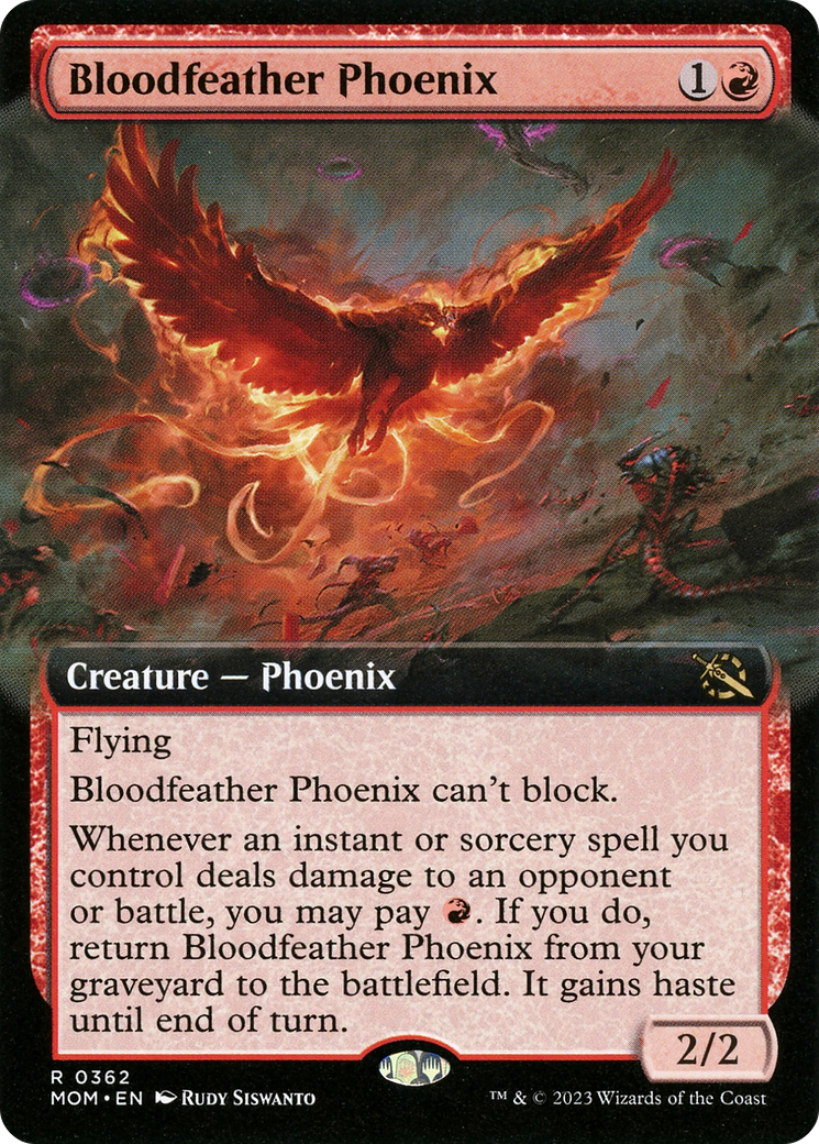 Bloodfeather Phoenix (Extended Art) [March of the Machine] | Gaming Infinity