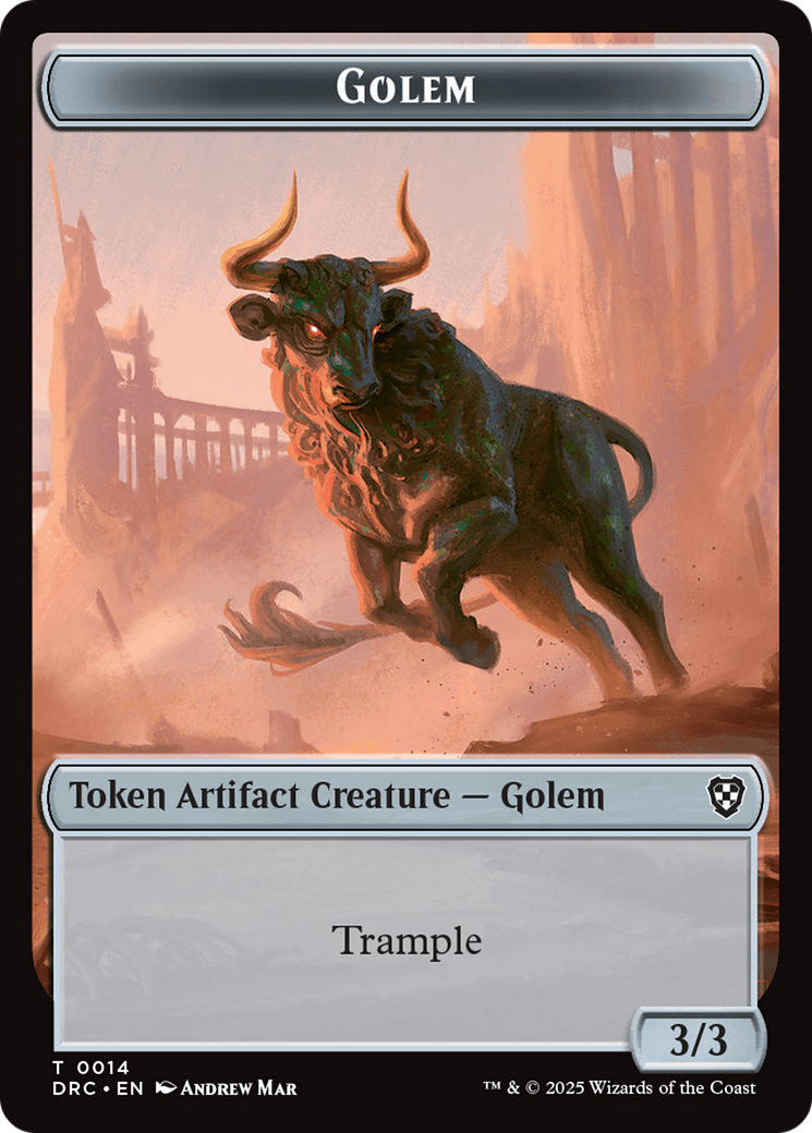 Golem (0014) // Thopter (0010) Double-Sided Token [Aetherdrift Tokens] | Gaming Infinity