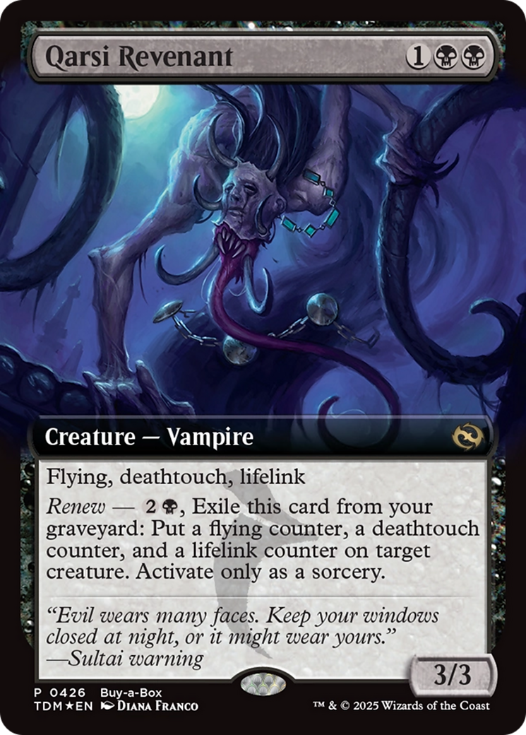 Qarsi Revenant (Extended Art) (Buy-A-Box) [Tarkir: Dragonstorm Promos] | Gaming Infinity