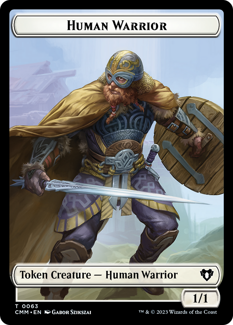 Human Warrior // Zombie Army Double-Sided Token [Commander Masters Tokens] | Gaming Infinity