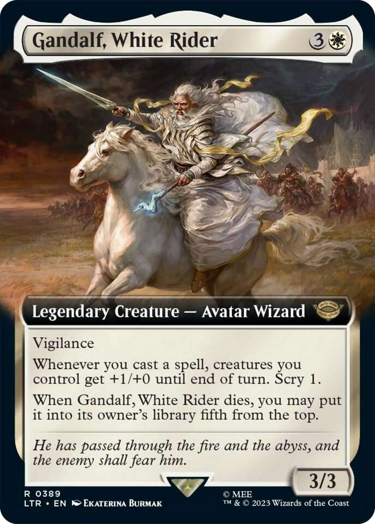 Gandalf, White Rider (Extended Art) [The Lord of the Rings: Tales of Middle-Earth] | Gaming Infinity