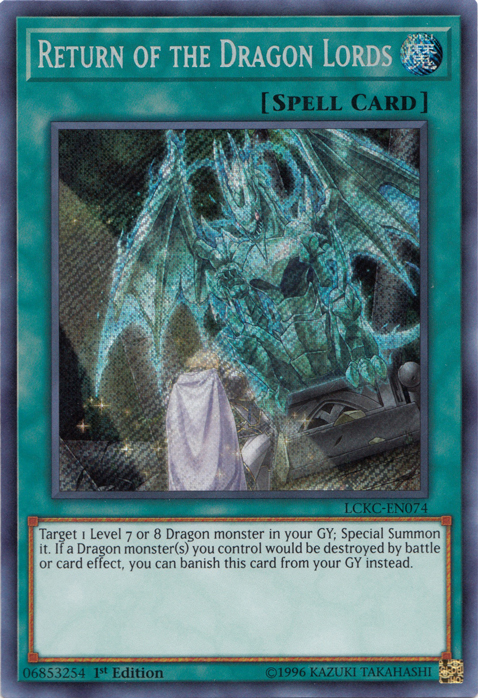 Return of the Dragon Lords [LCKC-EN074] Secret Rare | Gaming Infinity