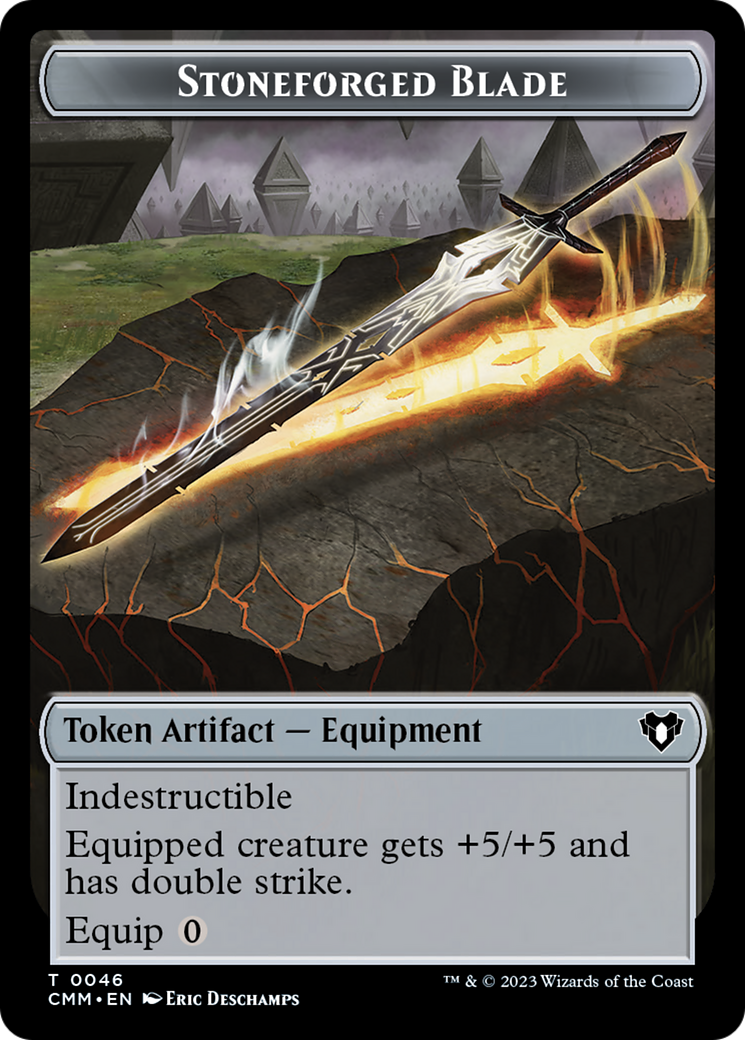 Stoneforged Blade Token [Commander Masters Tokens] | Gaming Infinity