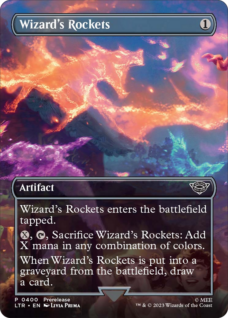 Wizard's Rockets (Borderless Alternate Art) [The Lord of the Rings: Tales of Middle-Earth] | Gaming Infinity