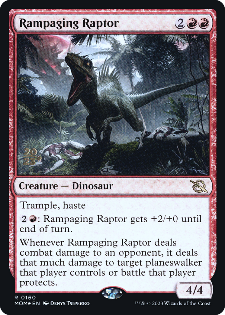 Rampaging Raptor [March of the Machine Prerelease Promos] | Gaming Infinity