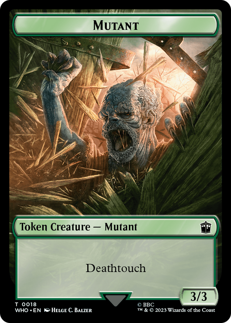 Soldier // Mutant Double-Sided Token [Doctor Who Tokens] | Gaming Infinity