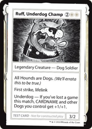 Ruff, Underdog Champ (2021 Edition) [Mystery Booster Playtest Cards] | Gaming Infinity