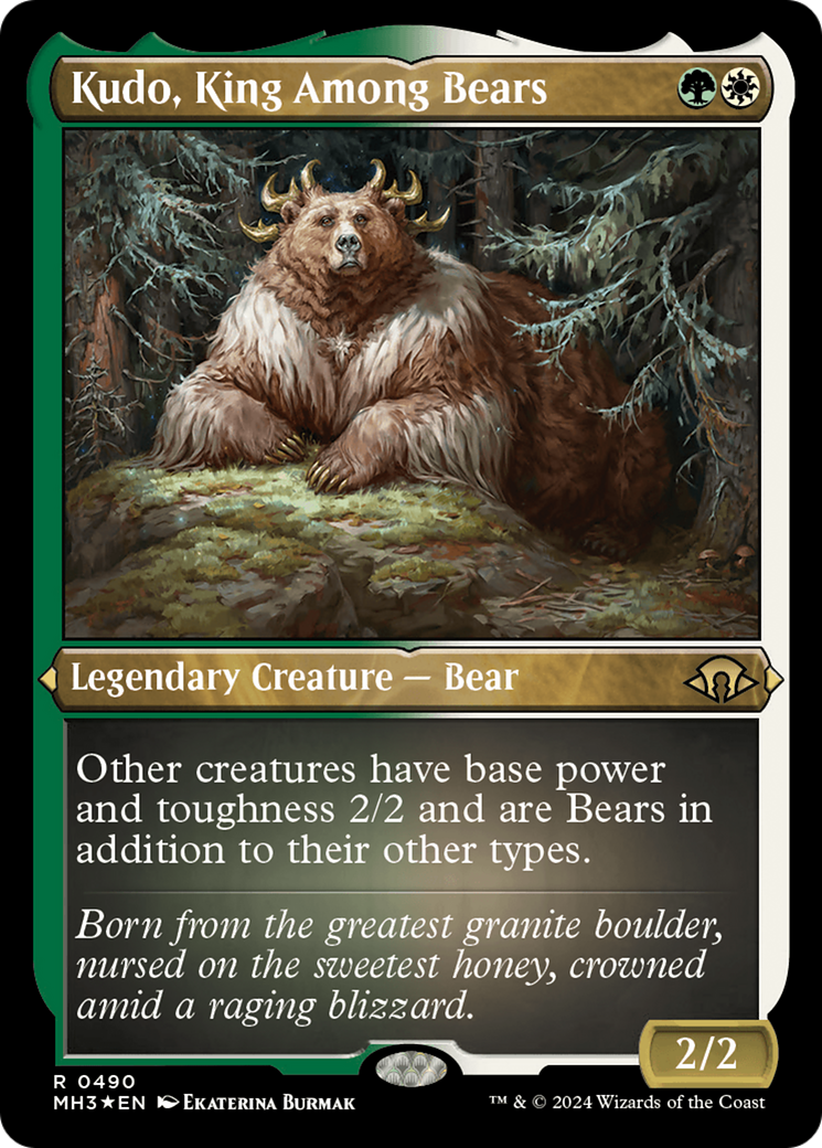 Kudo, King Among Bears (Foil Etched) [Modern Horizons 3] | Gaming Infinity