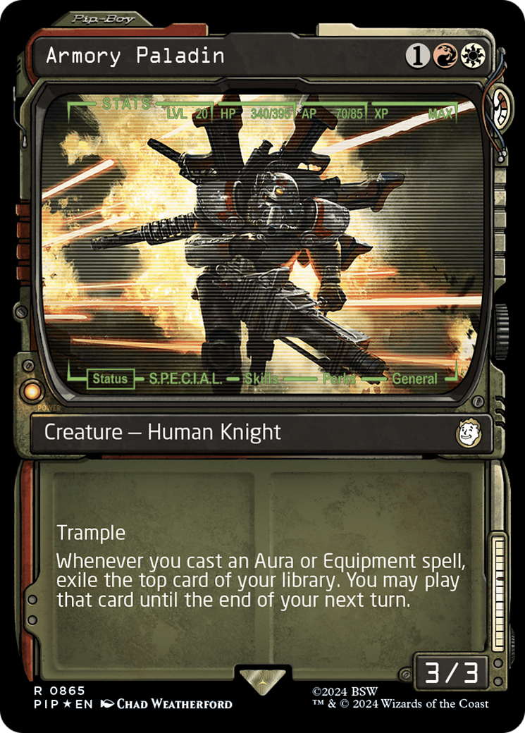 Armory Paladin (Showcase) (Surge Foil) [Fallout] | Gaming Infinity
