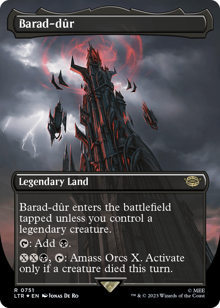 Barad-dur (0751) (Borderless) (Surge Foil) [The Lord of the Rings: Tales of Middle-Earth] | Gaming Infinity