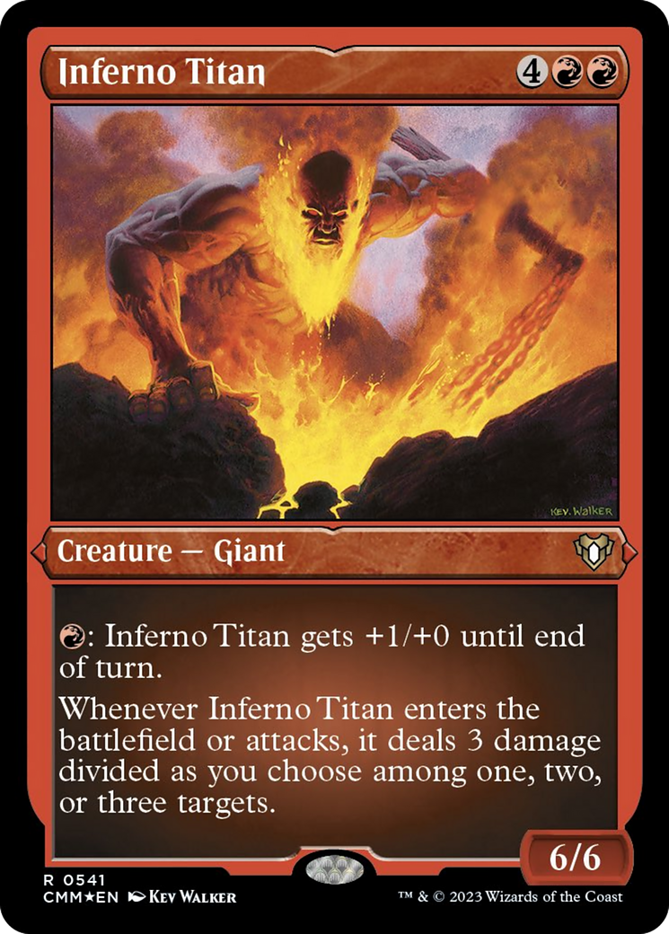 Inferno Titan (Foil Etched) [Commander Masters] | Gaming Infinity