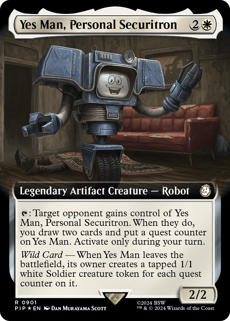 Yes Man, Personal Securitron (Extended Art) (Surge Foil) [Fallout] | Gaming Infinity