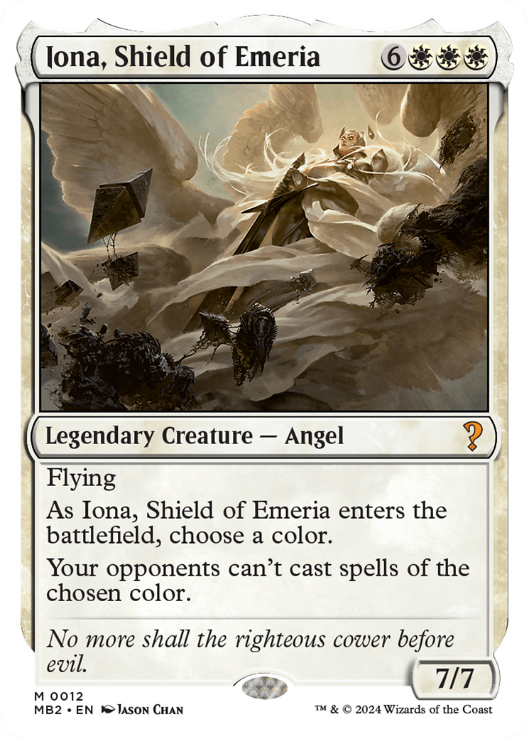 Iona, Shield of Emeria (White Border) [Mystery Booster 2] | Gaming Infinity