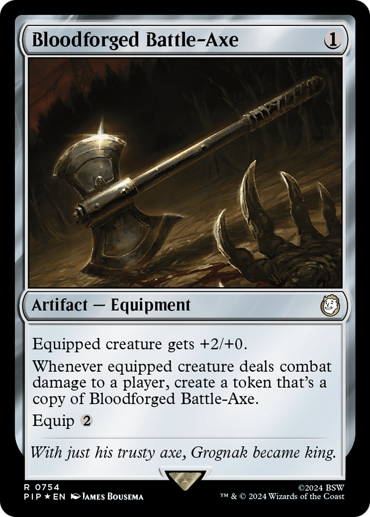 Bloodforged Battle-Axe (Surge Foil) [Fallout] | Gaming Infinity