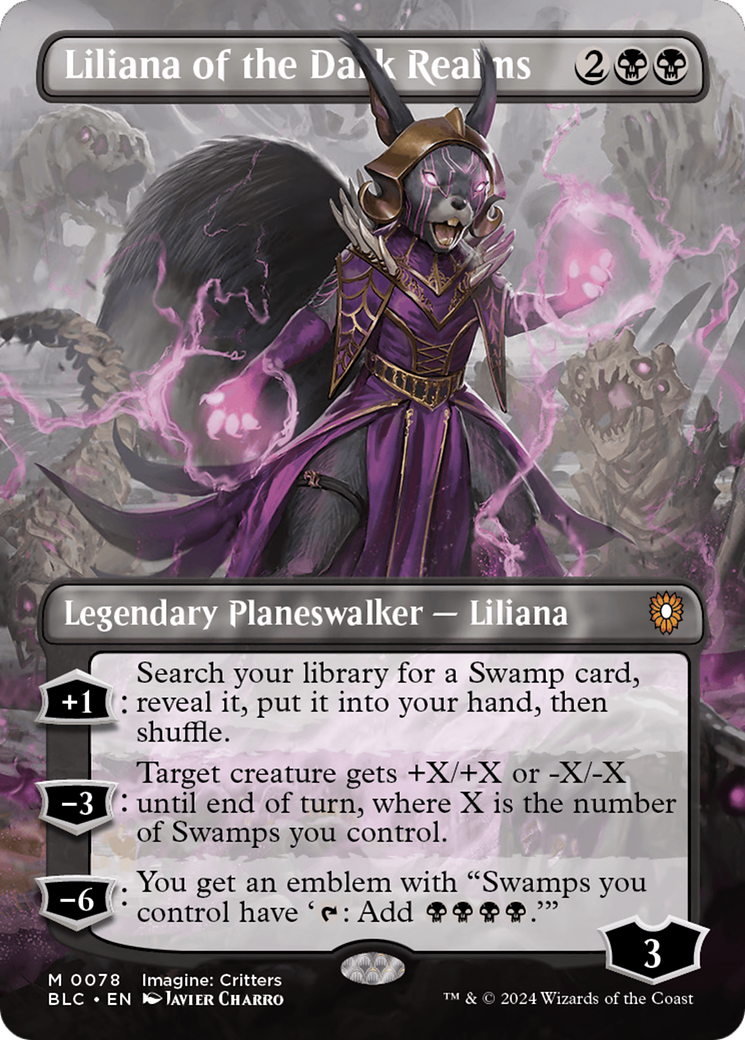 Liliana of the Dark Realms (Borderless) [Bloomburrow Commander] | Gaming Infinity