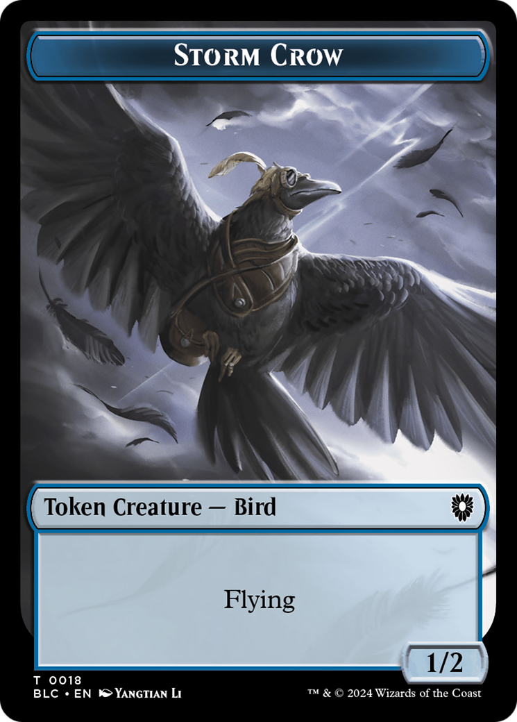 Storm Crow // Frog Lizard Double-Sided Token [Bloomburrow Commander Tokens] | Gaming Infinity