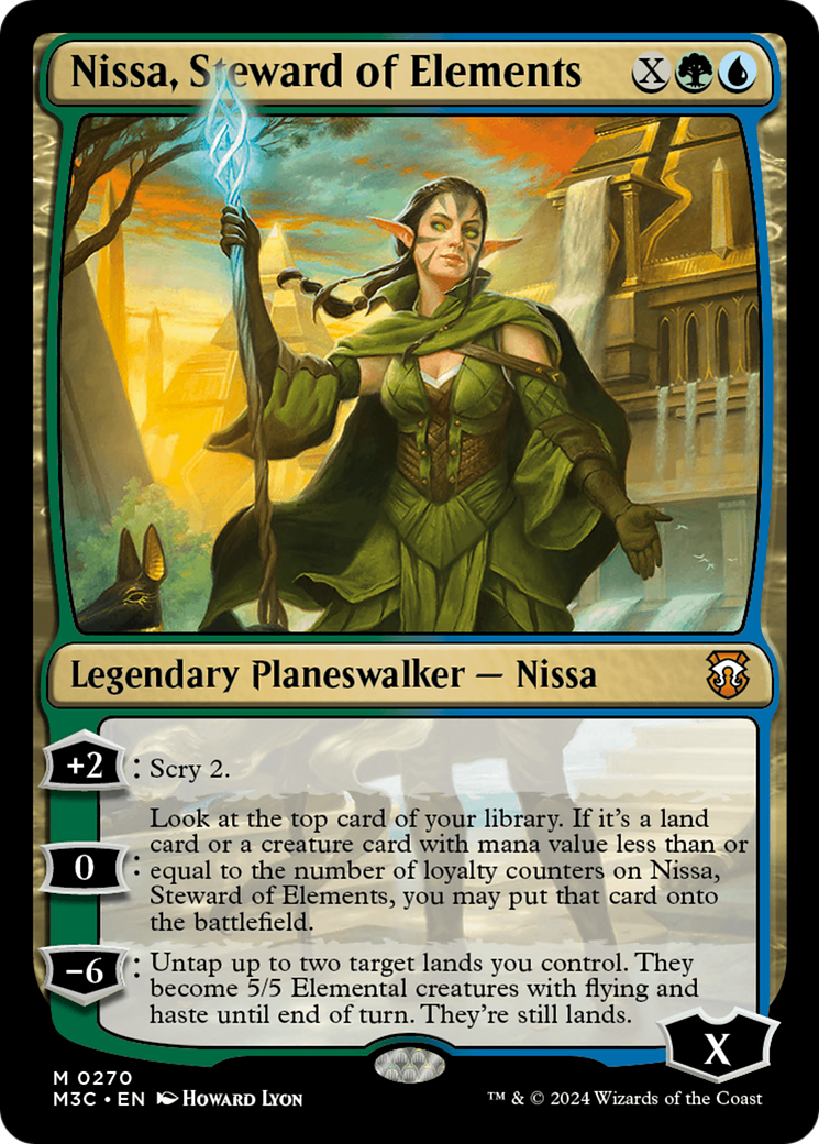 Nissa, Steward of Elements (Ripple Foil) [Modern Horizons 3 Commander] | Gaming Infinity