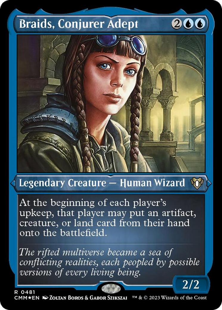 Braids, Conjurer Adept (Foil Etched) [Commander Masters] | Gaming Infinity