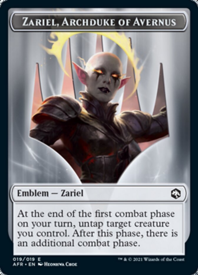 Dog Illusion // Zariel, Archduke of Avernus Emblem Double-Sided Token [Dungeons & Dragons: Adventures in the Forgotten Realms Tokens] | Gaming Infinity