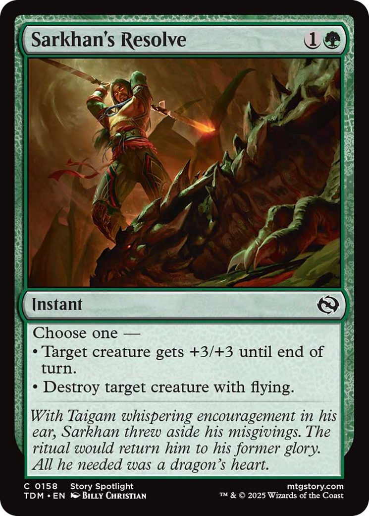Sarkhan's Resolve [Tarkir: Dragonstorm] | Gaming Infinity