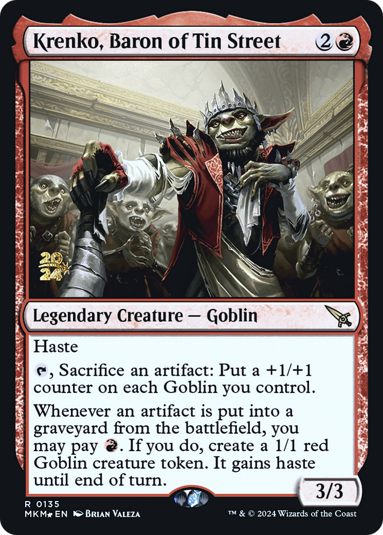 Krenko, Baron of Tin Street [Murders at Karlov Manor Prerelease Promos] | Gaming Infinity