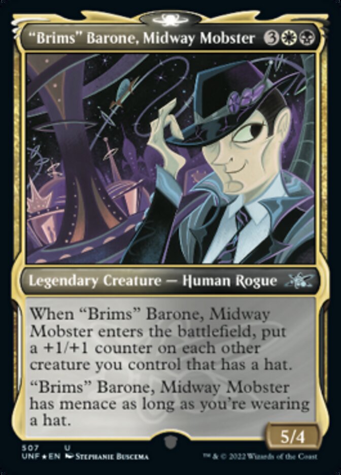 "Brims" Barone, Midway Mobster (Showcase) (Galaxy Foil) [Unfinity] | Gaming Infinity