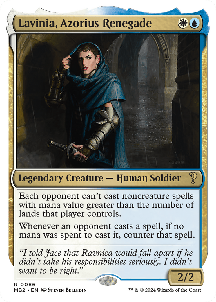 Lavinia, Azorius Renegade (White Border) [Mystery Booster 2] | Gaming Infinity