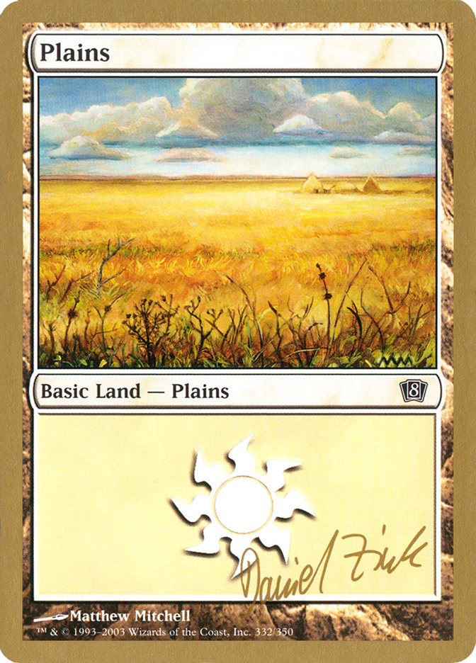 Plains (dz332) (Daniel Zink) [World Championship Decks 2003] | Gaming Infinity