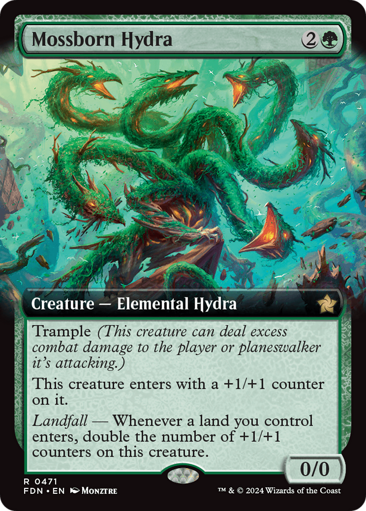 Mossborn Hydra (Extended Art) [Foundations] | Gaming Infinity