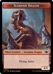 Mercenary // Scorpion Dragon Double-Sided Token [Outlaws of Thunder Junction Tokens] | Gaming Infinity