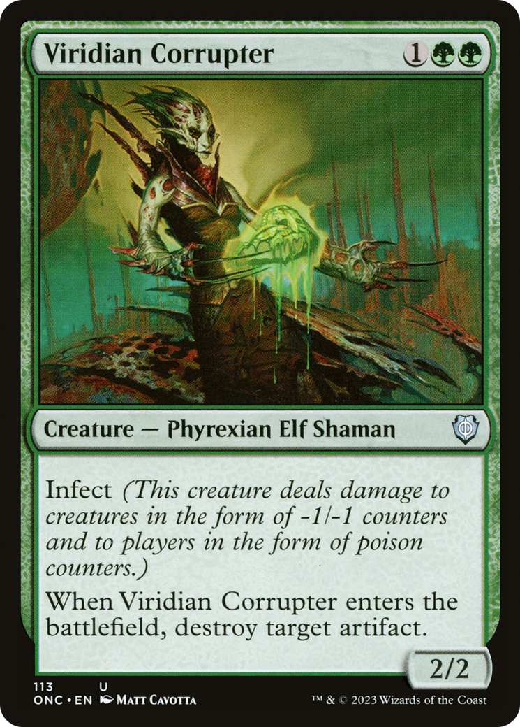 Viridian Corrupter [Phyrexia: All Will Be One Commander] | Gaming Infinity